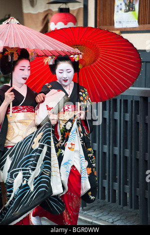 (Maiko Geisha in formazione) in Kyoto quartiere Gion - Kyoto, Giappone Foto Stock