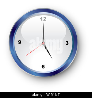 Illustrazione di un clockface standard Foto Stock
