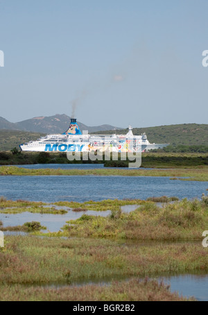 Le zone umide di Lido del Sole nei pressi di Olbia aeroporto internazionale (Sardegna, Italia) Foto Stock