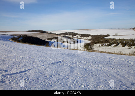 Yorkshire wolds in inverno fordon east yorkshire Foto Stock