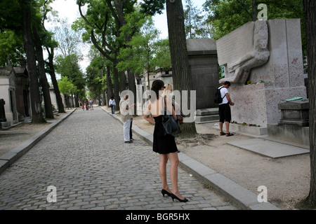 Oscar Wilde la tomba di Parigi Foto Stock