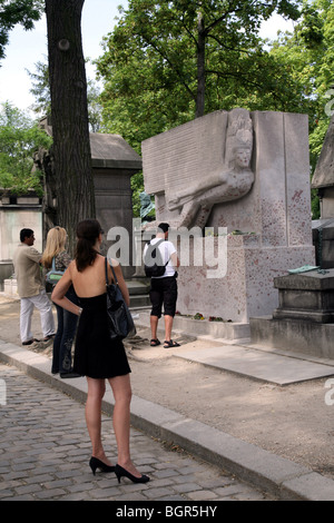 Oscar Wilde la tomba di Parigi Foto Stock