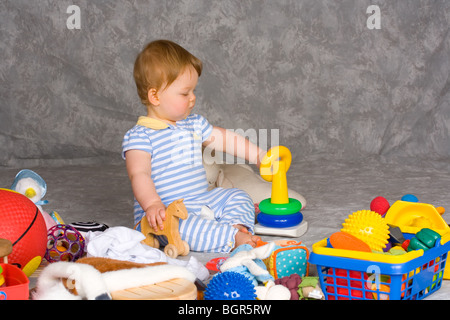 A quattordici mesi Baby girl Foto Stock