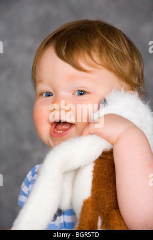 A quattordici mesi Baby girl Foto Stock