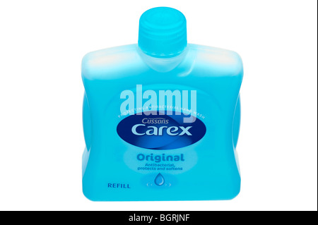 Bottiglia di blue Cussons antibatterica di liquido di lavaggio Foto Stock