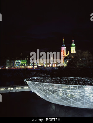 Isola Mur progetto, Graz, Austria, ACCONCI STUDIO/ARTANDIDEA Foto Stock