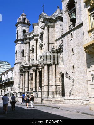 La Catedral de San Cristóbal de La Habana, Plaza de la Catedral, l'Avana Vecchia Havana, La Habana, Repubblica di Cuba Foto Stock