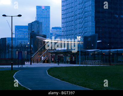 LANGDON PARK stazione DLR, LONDRA, REGNO UNITO, CONSARC Consulting Architects Foto Stock