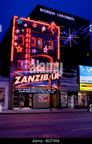 Zanzibar Strip Club, 359 Yonge St, Toronto, Foto Stock