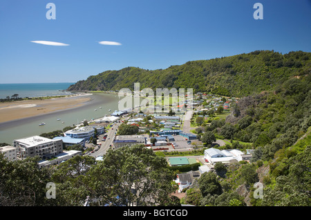 Whakatane e Whakatane fiume, Baia di Planty, Isola del nord, Nuova Zelanda Foto Stock