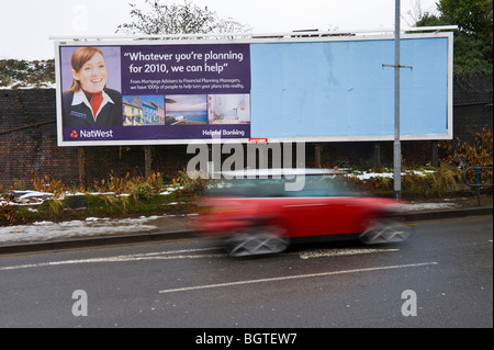 Tabellone primesight sito per NatWest bank in Newport South Wales UK Foto Stock