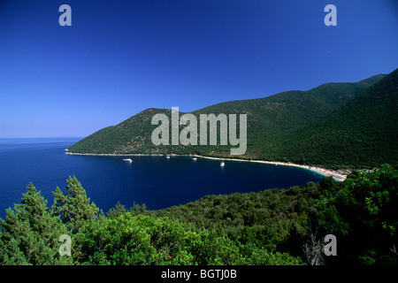 Grecia, Isole Ionie, Cefalonia, spiaggia di Antisamos Foto Stock