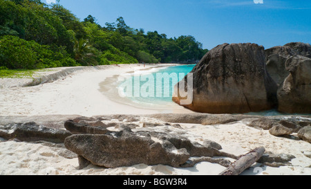 Rocce di granito sulla spiaggia, Isole Similan, isole di granito, il Mare delle Andamane, Oceano Indiano, Phang Nga, Thailandia, Asia Foto Stock