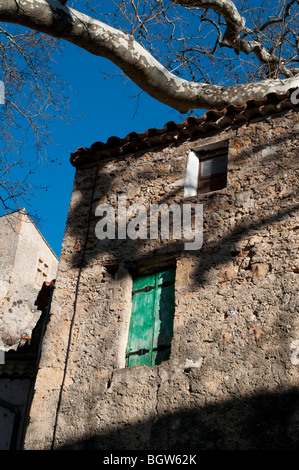 Casa di villaggio di St Jean de Bueges, Herault, Francia meridionale Foto Stock