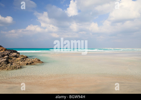 La spiaggia di Qalansiah e Socotra Foto Stock