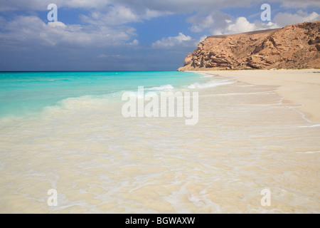 La spiaggia a Sha'ab e Socotra Foto Stock