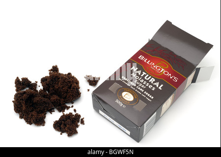 Pila di melassa di zucchero e box Foto Stock