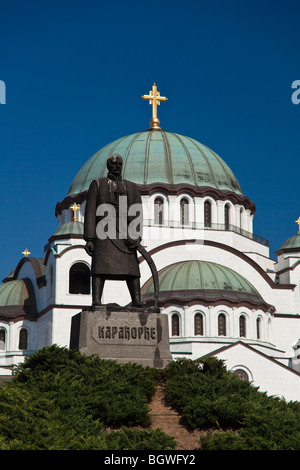 Monumento Karadjordje a Vracar, Belgrado, Serbia Foto Stock