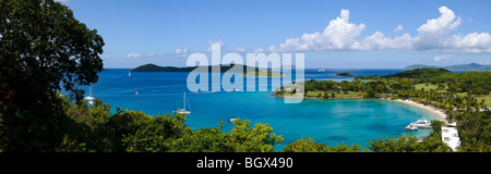 Vista in elevazione del Caneel Bay il famoso resort di San Giovanni, nelle Isole Vergini Americane Foto Stock