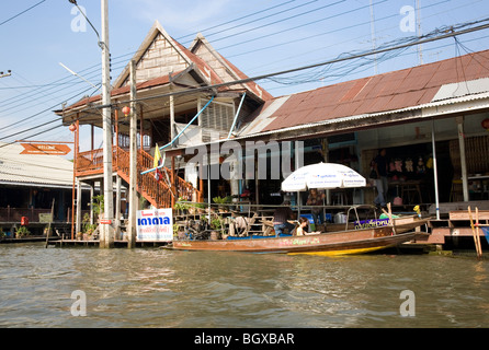 Damnoen Saduak riverside abitazioni Foto Stock