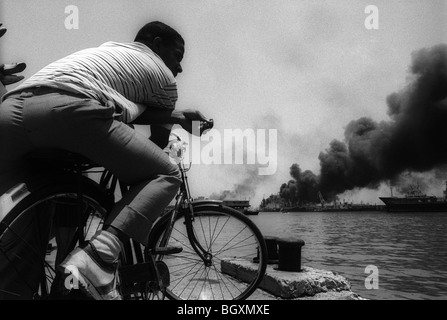 Scena di strada a l'Avana, Cuba, maggio 1993. Foto Stock