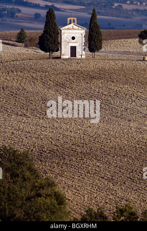 Chiesa in Val d'Orcia in Toscana - Italia Foto Stock