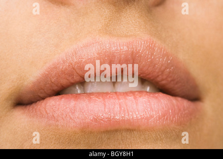 Giovane donna di bocca, close-up Foto Stock