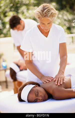 Terapia di massaggio Foto Stock