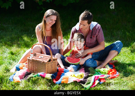 Picnic in famiglia Foto Stock