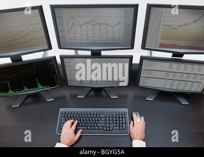 I monitor dei computer Foto Stock