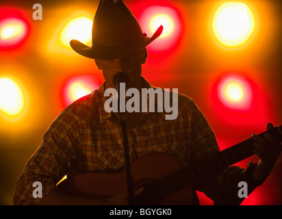 Cantante del paese Foto Stock