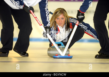 Vigilia Muihead saltare (Capitano) delle donne inglesi del Team di curling per Vancouver Canada 2010 Foto Stock