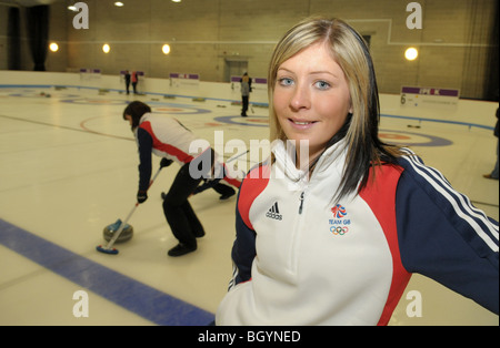 Vigilia Muihead saltare (Capitano) delle donne inglesi del Team di curling per Vancouver Canada 2010 Foto Stock