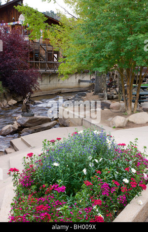 Parco Tregent, Estes Park, gateway di Rocky Mountain National Park, Colorado. Foto Stock