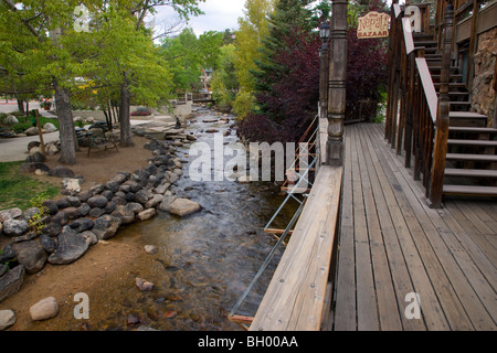 Parco Tregent, Estes Park, gateway di Rocky Mountain National Park, Colorado. Foto Stock