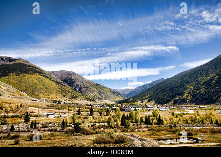 La vecchia città mineraria di Silverton, Colorado. Foto Stock