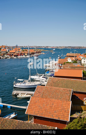 Fiskebackskil un piccolo villaggio di pescatori in Bohuslan Svezia Foto Stock