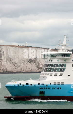 Un traghetto Norfolkline avvicinando Dover. Foto Stock