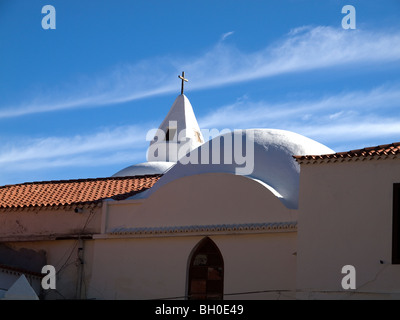 Dettaglio del tetto del XVII secolo la chiesa di San Fernando in Santiago del Teide Tenerife Foto Stock