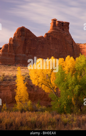 Courthouse lavaggio, Arches National Park, vicino a Moab, Utah. Foto Stock