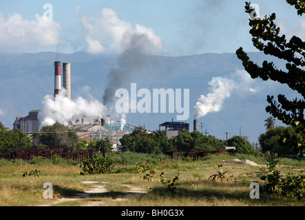 Raffineria di zucchero, Barahona, Repubblica Dominicana Foto Stock