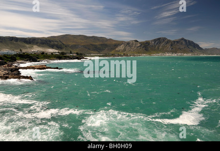 Hermanus Walker Bay Harbour porto costa litorale costiero di Western Cape Sud Africa Foto Stock