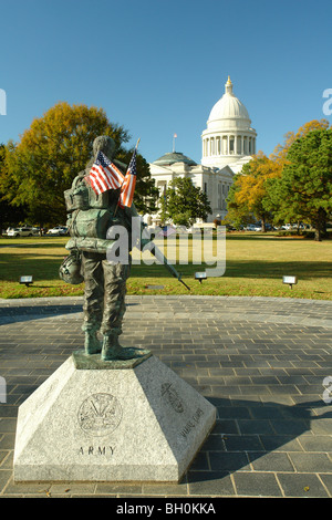 Little Rock, AR, Arkansas State Capitol, Statehouse, Memorial Foto Stock
