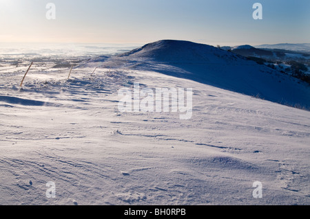 Inverno a Malvern Hills Worcestershire Foto Stock