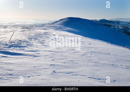 Inverno a Malvern Hills Worcestershire Foto Stock