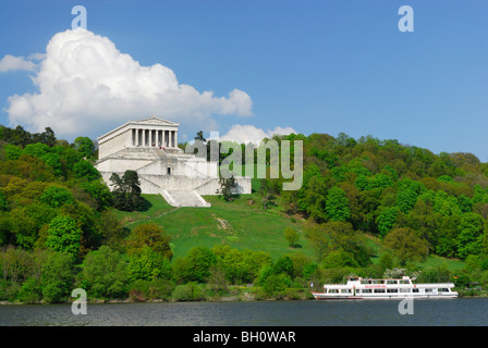 Walhalla temple, Donaustauf, Alto Palatinato, Baviera, Germania Foto Stock