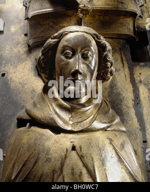 Richard II (Re d'Inghilterra 1377-1399) bronzo dorato effige Abbazia di Westminster London Inghilterra England Foto Stock