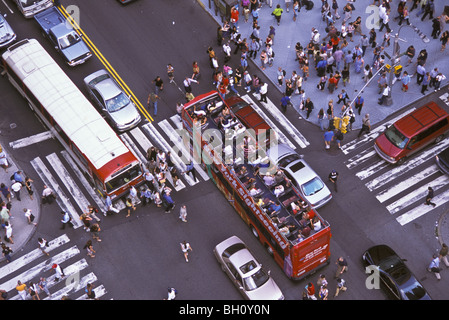 Incrocio occupato, NYC Foto Stock