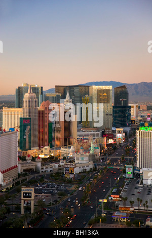 Vista aerea della Strip di Las Vegas, nel Nevada. Foto Stock
