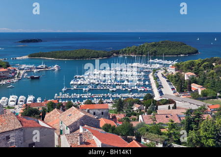 Vista sul tetto a Marina Vrsar Istria Croazia Foto Stock